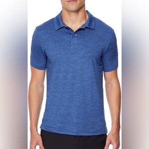 32 Degrees Cool Heathered Blue Polo Shirt